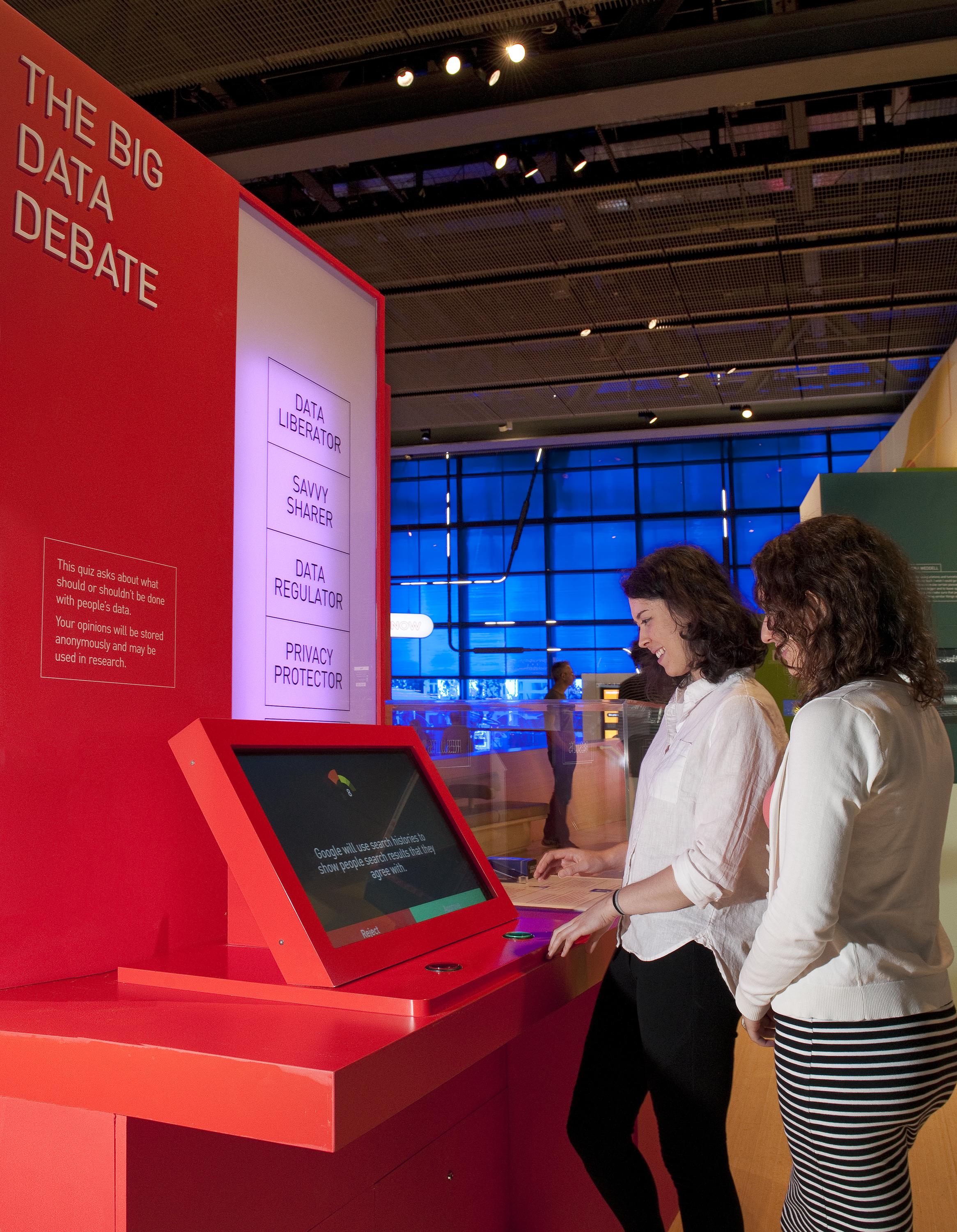 Data debate game from Our Lives in Data exhibition (Science Museum)